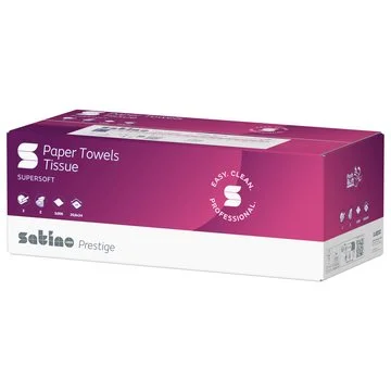 Ručník skládaný Satino prestige ZZ, 2 vrstvy, celulóza, 3000, 21 x 24cm, náplň do PT2